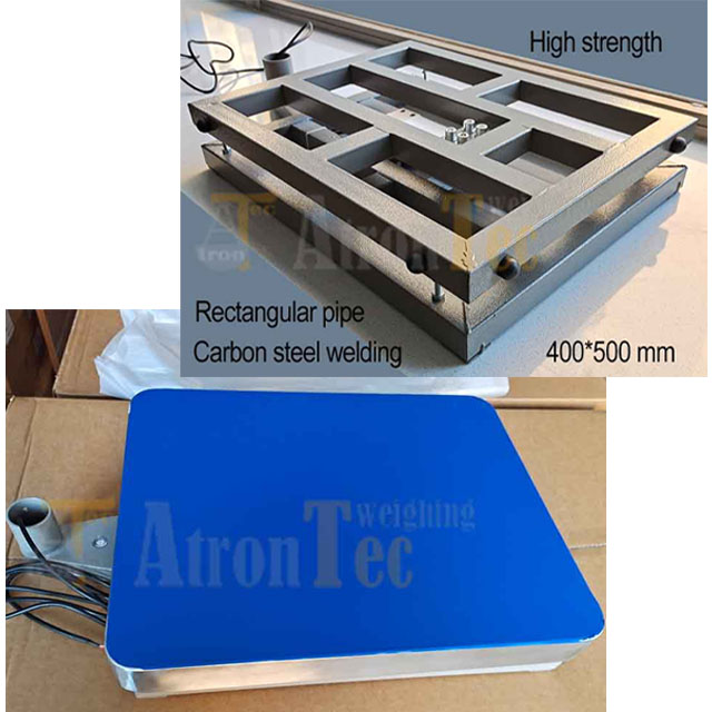 Balanza de banco con pantalla LED con plataforma de pesaje de acero al carbono