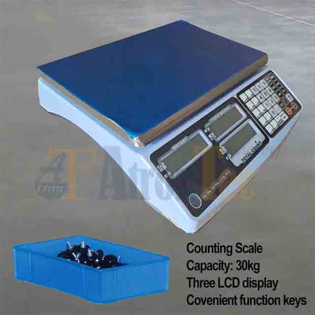 Báscula contadora electrónica de plataforma grande con memoria de peso por pieza