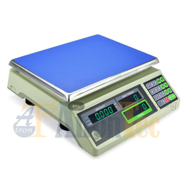 Báscula de pesaje de mesa con pantalla LED, báscula electrónica de cálculo de precios con capacidad de 30 kg