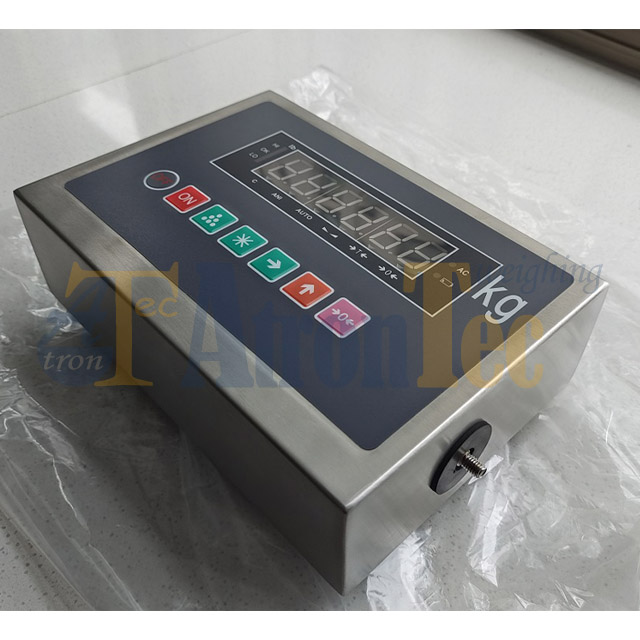 Indicador de pesaje de acero inoxidable C12 con impresora de código de barras de etiquetas, indicador de peso de impresión de etiquetas WIFI
