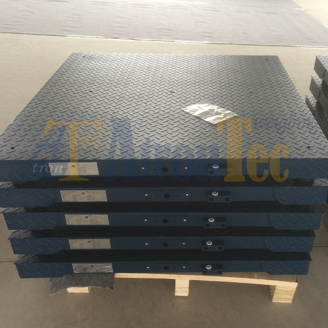 Báscula de piso de acero al carbono de una sola plataforma con placa marcada
