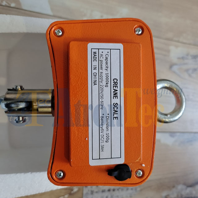 Báscula de grúa electrónica de capacidad de 1T con pantalla LED, báscula de grúa portátil de 300kg de elevación manual